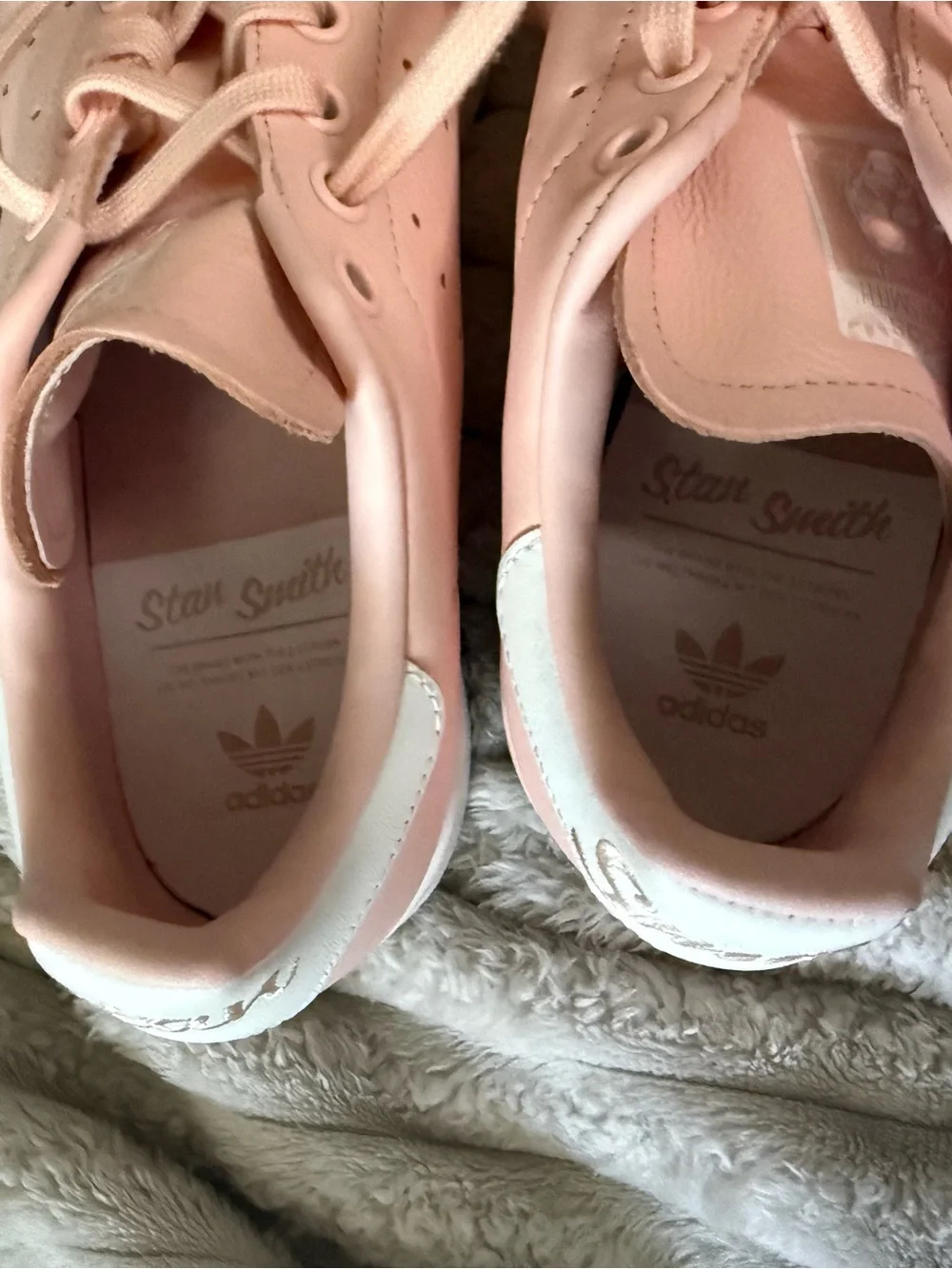 adidas Women's Light Pink Leather Low-Top Sneakers